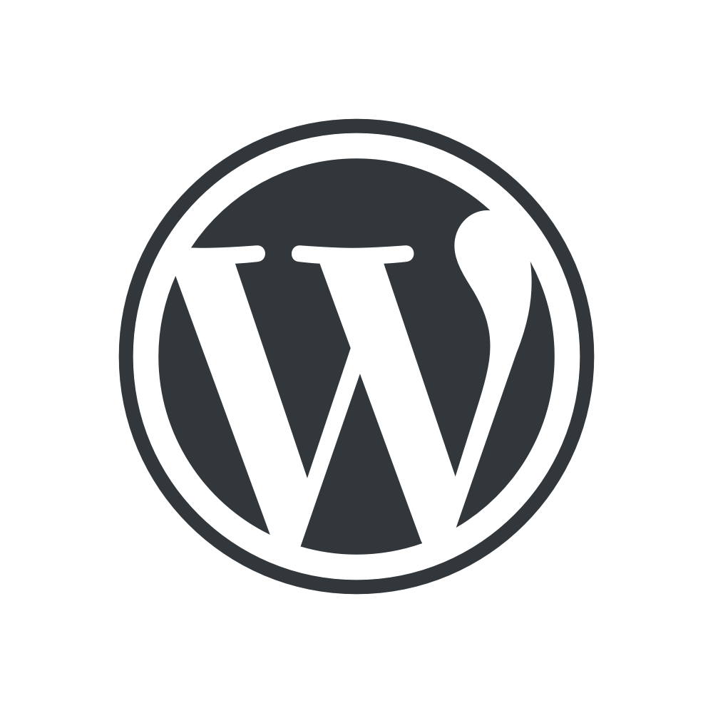 Powered by WordPress (the link opens in a new tab)